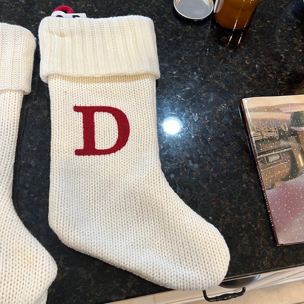 Knitted “D” stocking